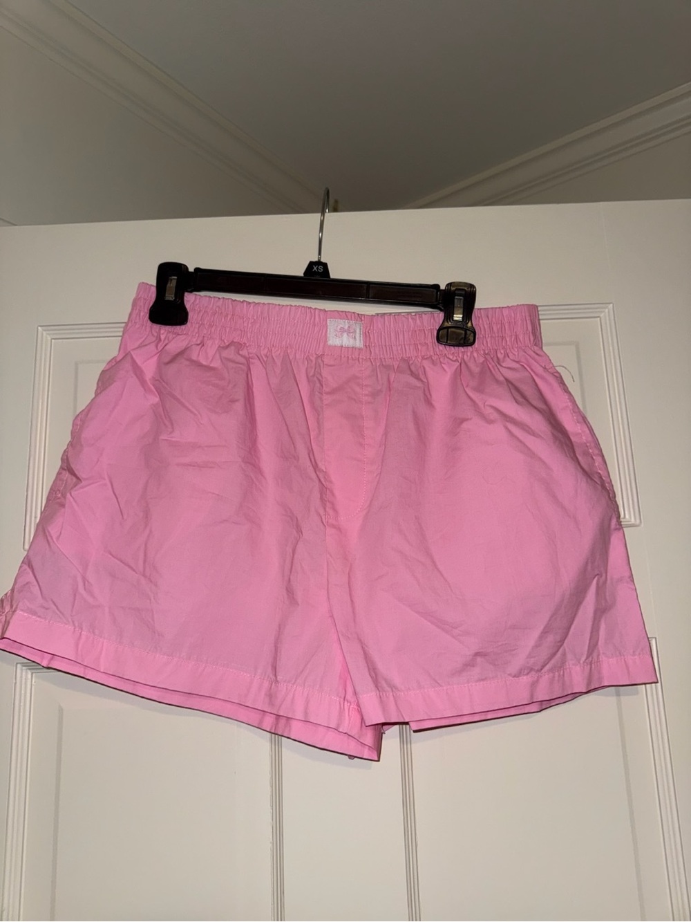 Women's Pink Elastic-Waist Casual Shorts
